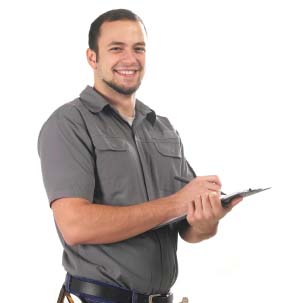 Man with Clipboard Smiling cropped