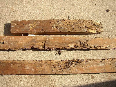 Boards with damage